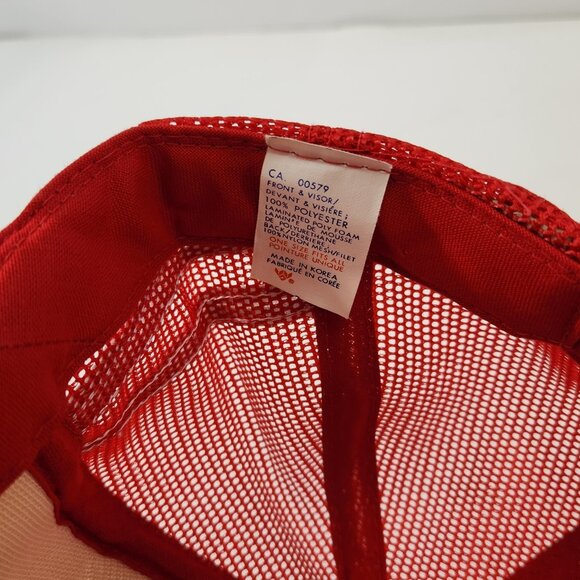 Miami Vice Police Patch 3 Stripe Trucker Hat Mesh Vtg 80s Red Snapback Cap - Picture 9 of 9